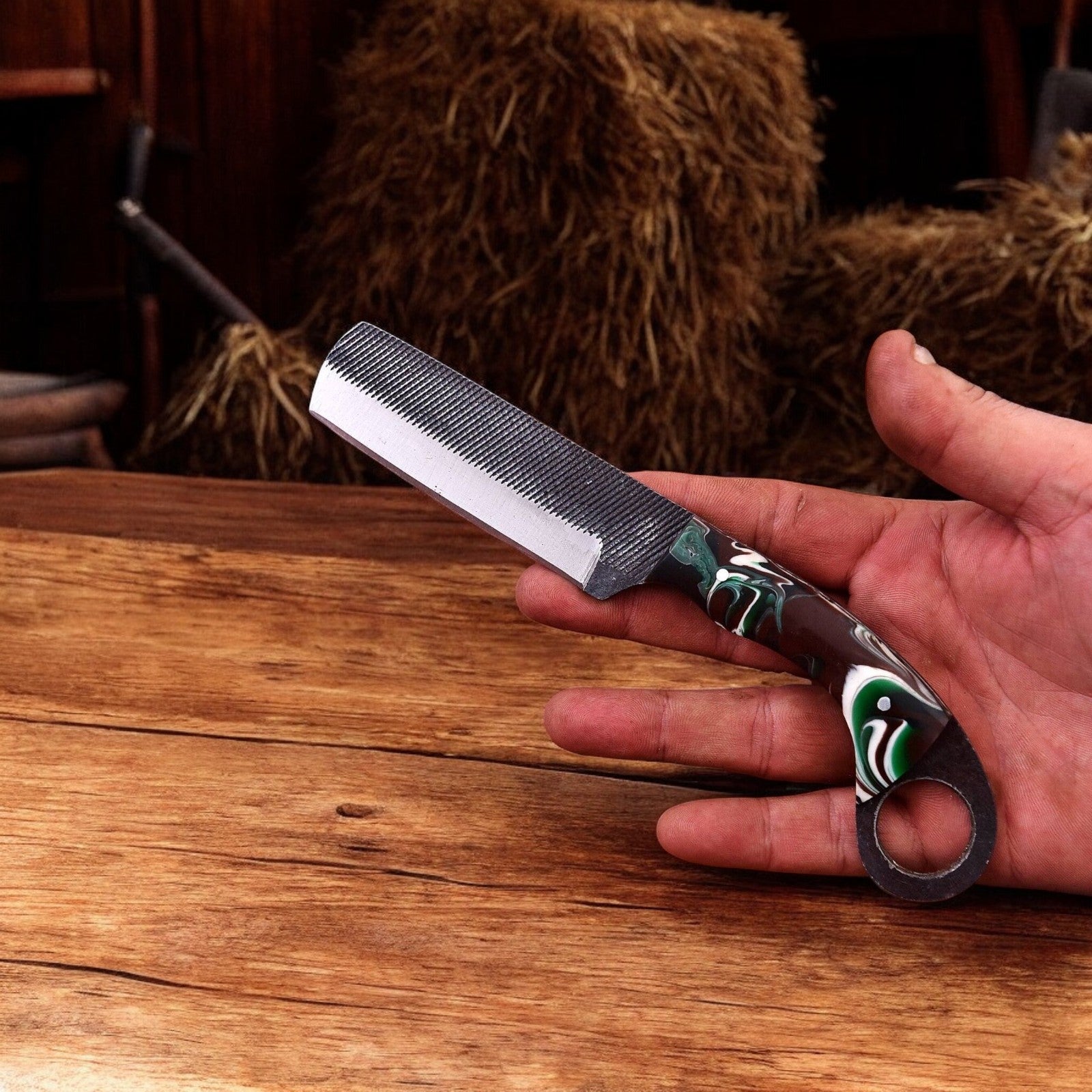 Custom Handmade Bull Cutter Knife – 8" File Tool Steel