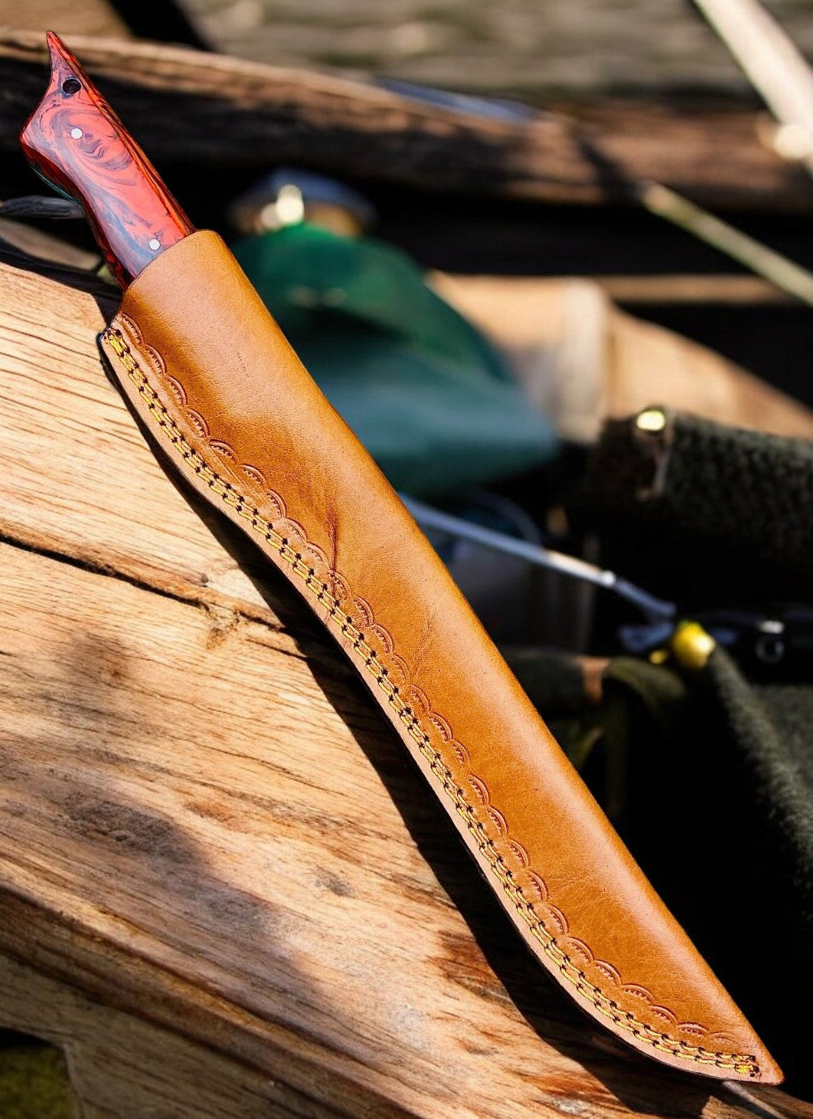 Premium 15" Handmade Fillet Knife with Epoxy Resin Handle